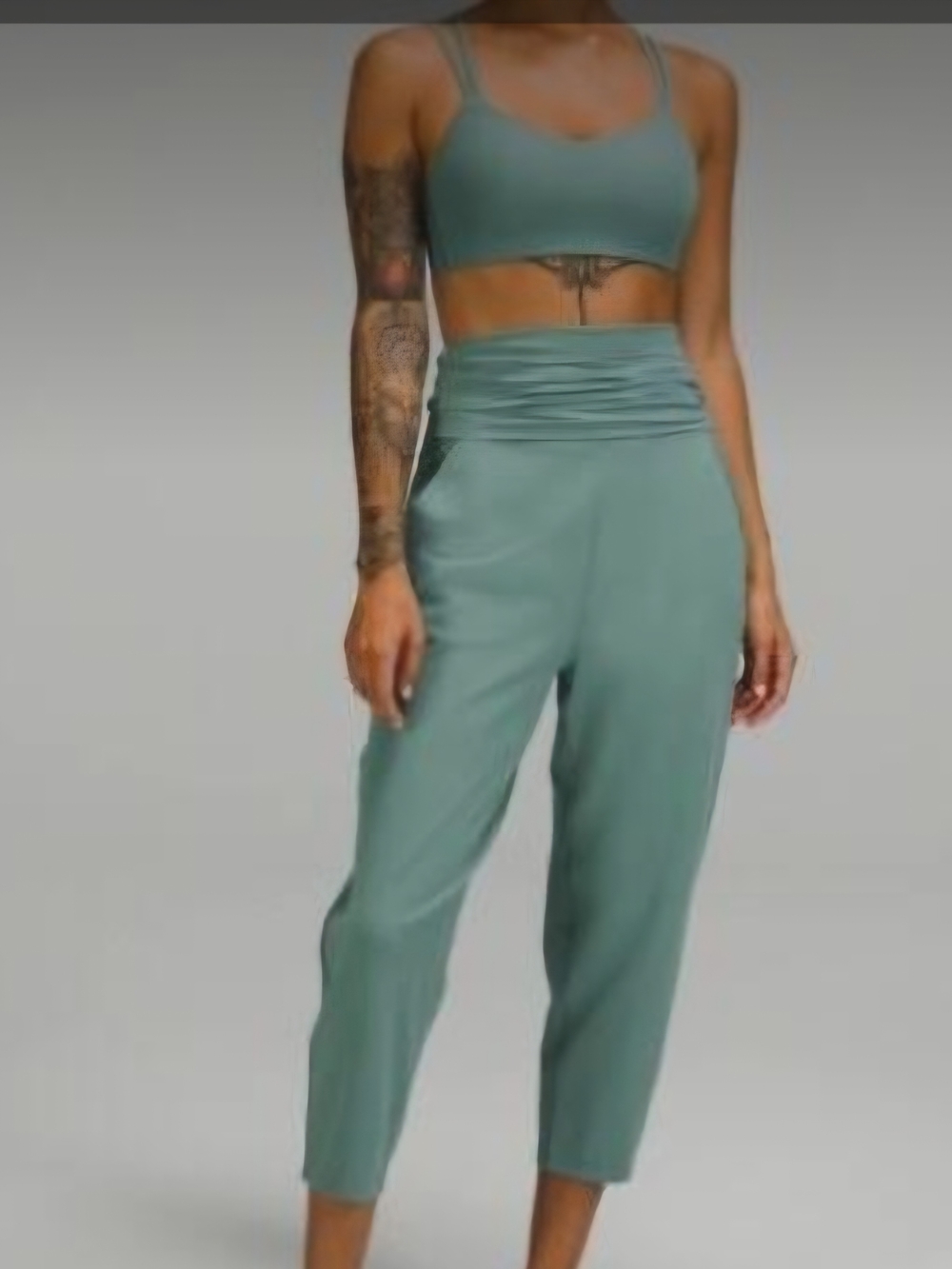 lululemon athletica High-Waist Sage Green Cropped Jogger Pants